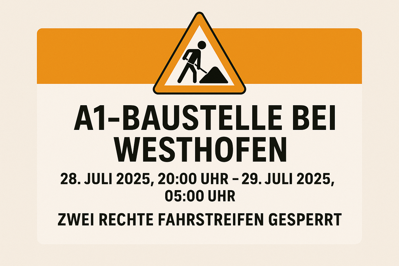A1 Baustelle Schwerte